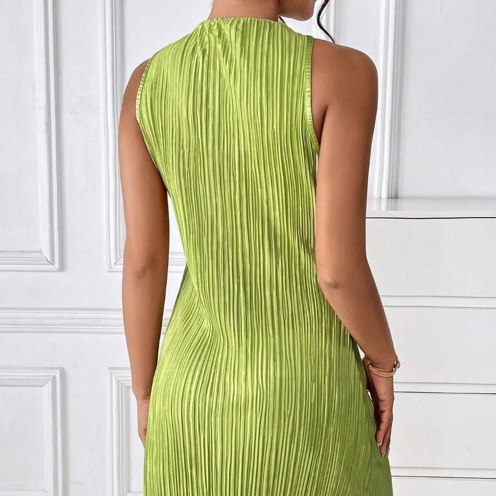 Cabo Vacay Twist Front Mini Dress Green - Picture 2 of 5